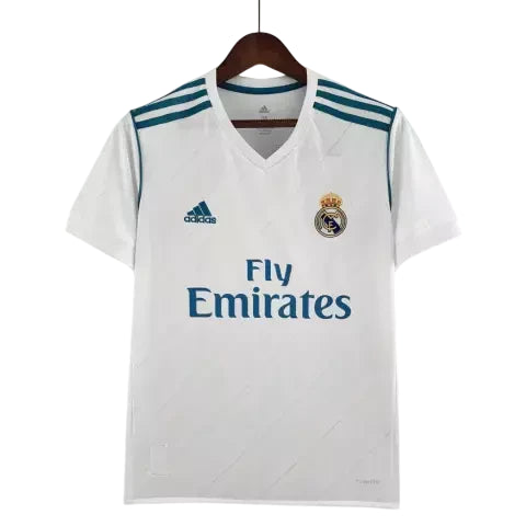 Camisa Real Madrid Home 2017/18 Retrô Masculino Adidas Branca (RONALDO 7)