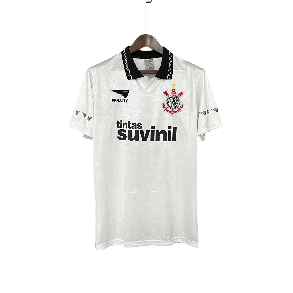 Camisa Retro Corinthians Suvinil 1996 Masculina - Branca