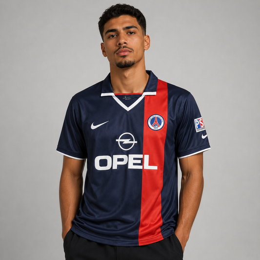 Camisa PSG Retrô 2001/2002 Azul e Vermelha - Nike