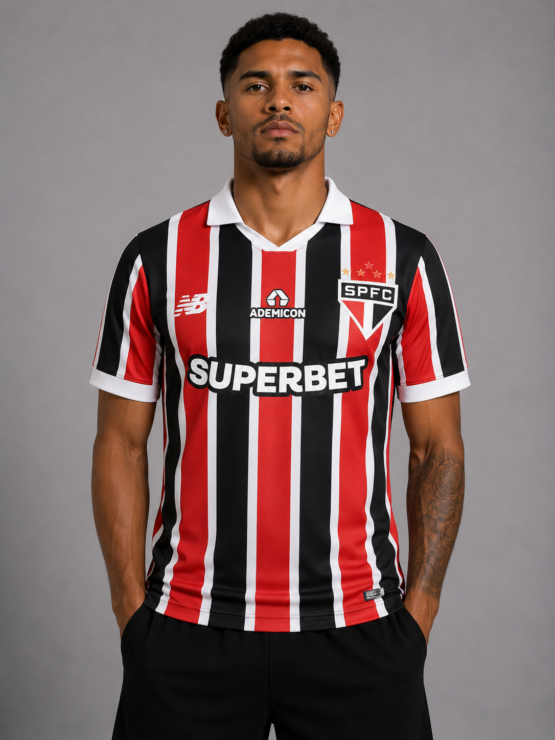 Camisa do São Paulo iI 26/27 New Balance Torcedor - Listrada