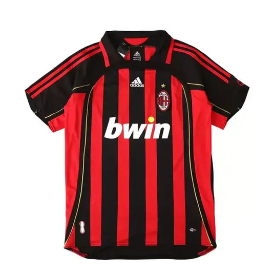 Camisa Milan Retrô I 06/07 Torcedor Adidas Masculina - Preto e Vermelha (KAKA' + 22)