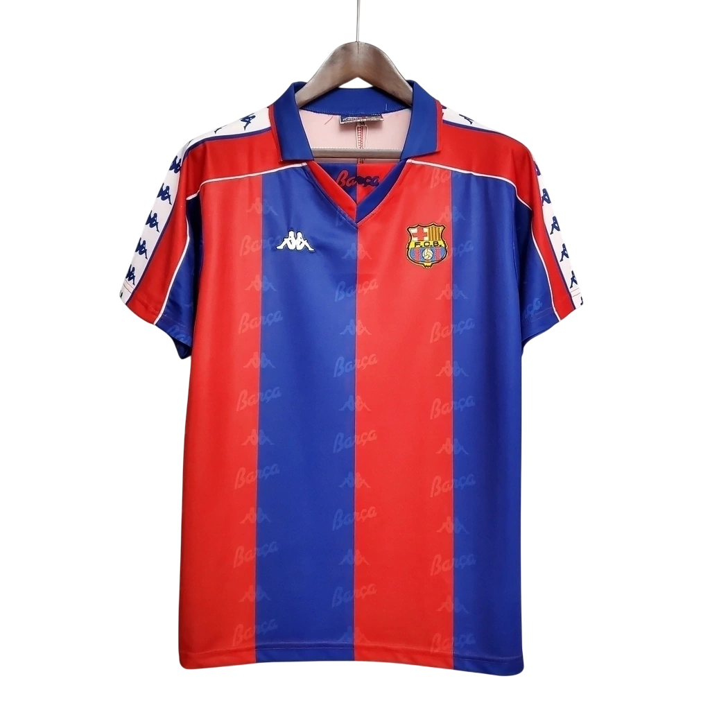Camisa Barcelona Retrô I 92/94 Torcedor Kappa Masculina - Vermelha e Azul