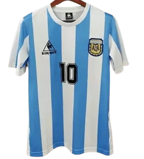 Camisa Retrô Argentina 1986 - Listrada (MARADONA + 10)