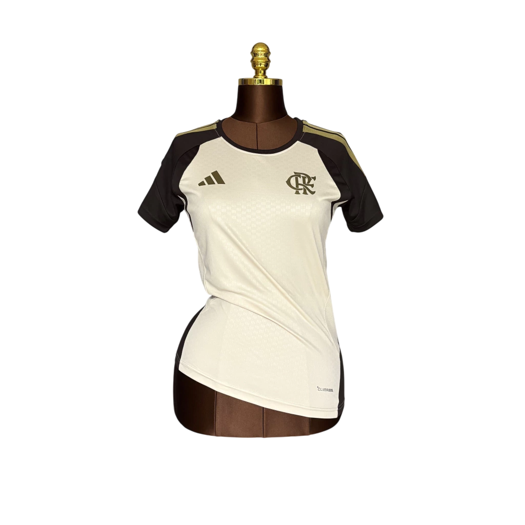 Camisa Feminina Treino Flamengo 26/27 Torcedor - Marrom Claro