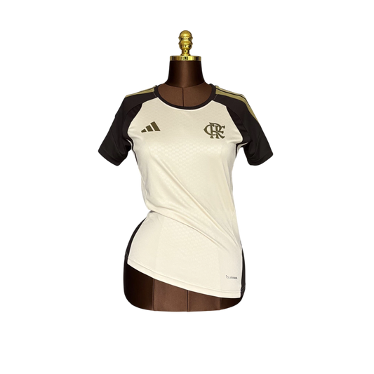 Camisa Feminina Treino Flamengo 26/27 Torcedor - Marrom Claro