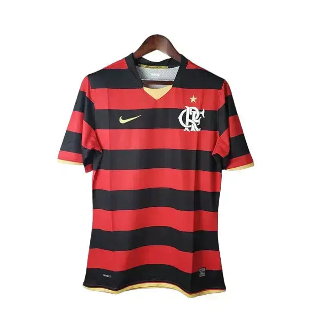 Camisa Flamengo Retrô 2009 Vermelha e Preta Masculina - Nike (ADRIANO + 10)