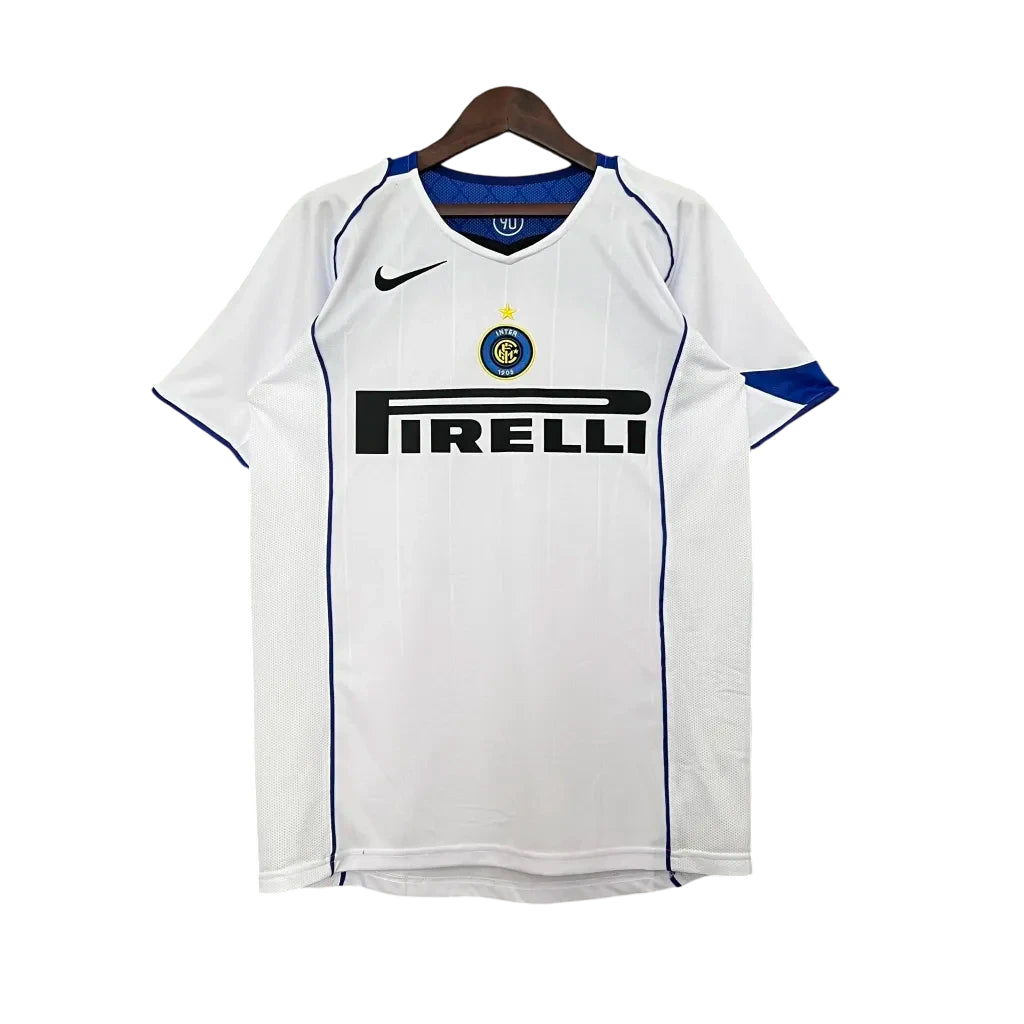 Camisa Inter de Milão Retrô II Away 04/05 Torcedor Masculina - Branco (ADRIANO + 10)
