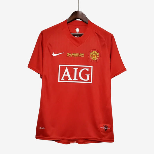 Camisa Manchester United Home Retrô 2008 Torcedor Nike Masculina - Vermelho (RONALDO + 7)