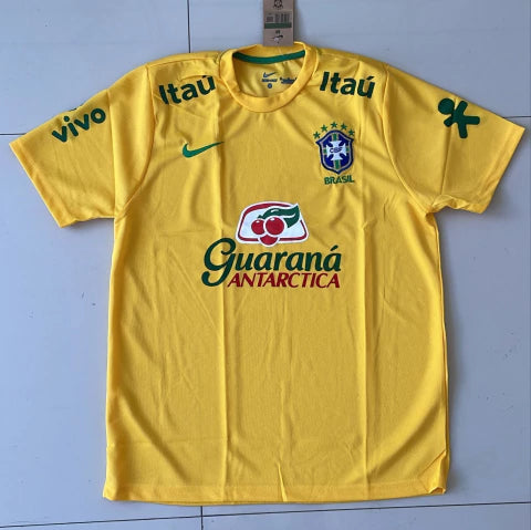 Camisa Masculina de Treino do Brasil Amarela - Nacional Premium